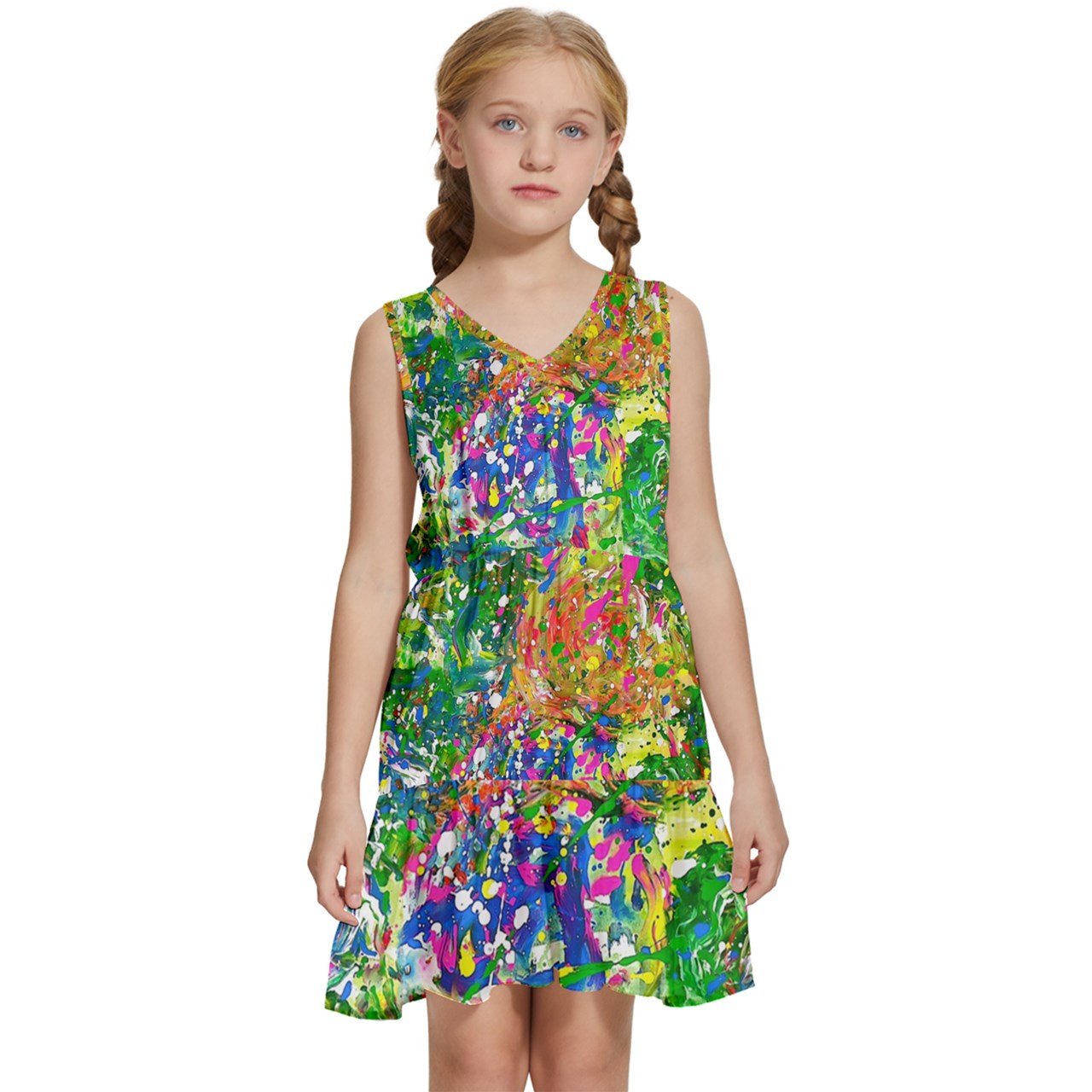 Kids' Sleeveless Tiered Mini Dress