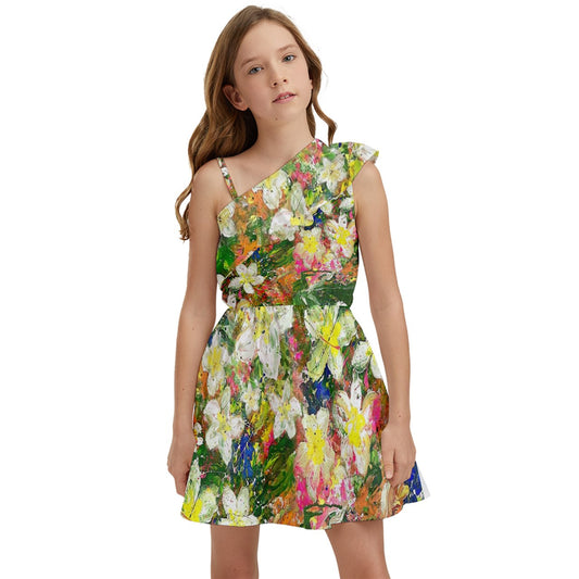 Kids' One Shoulder Party Dress