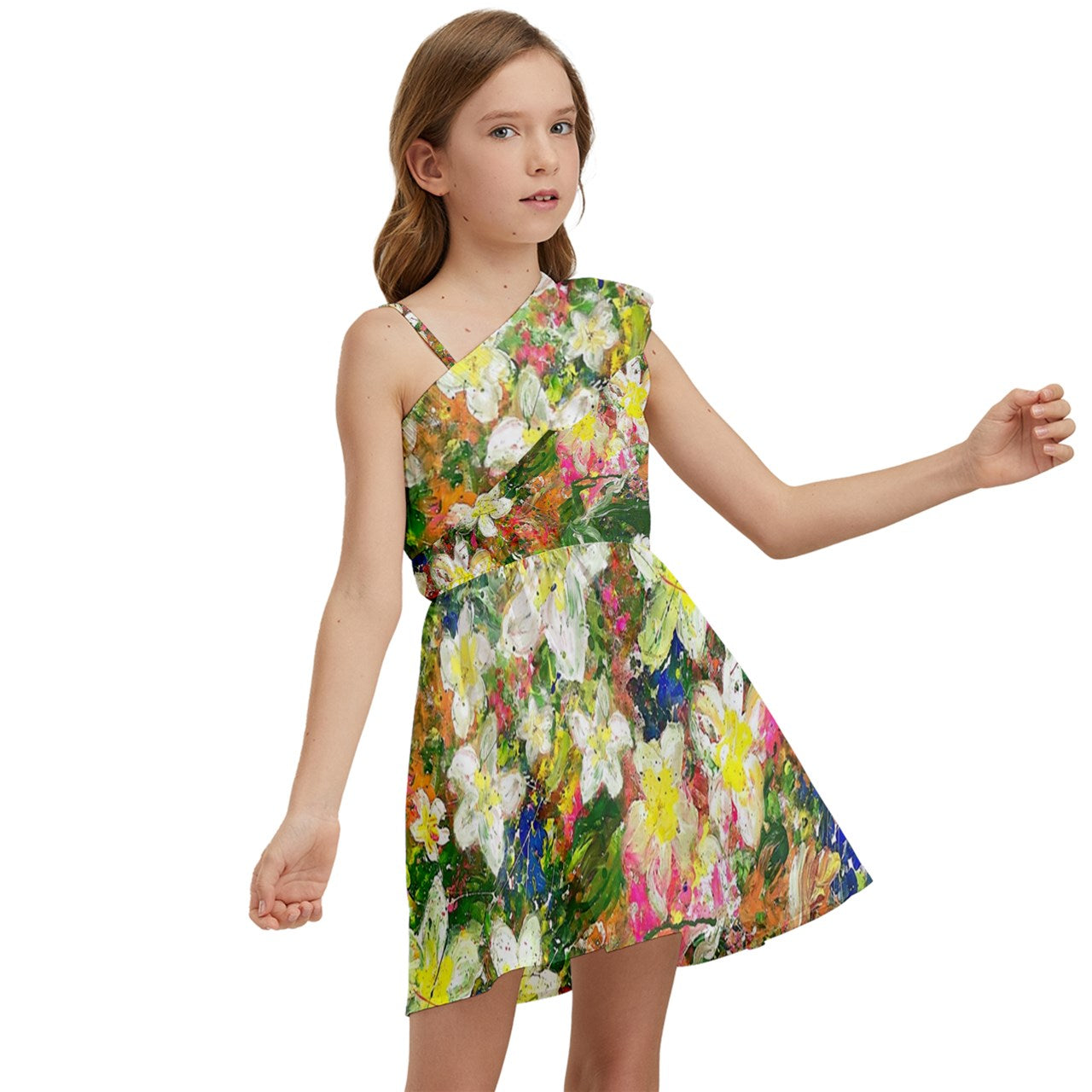 Kids' One Shoulder Party Dress