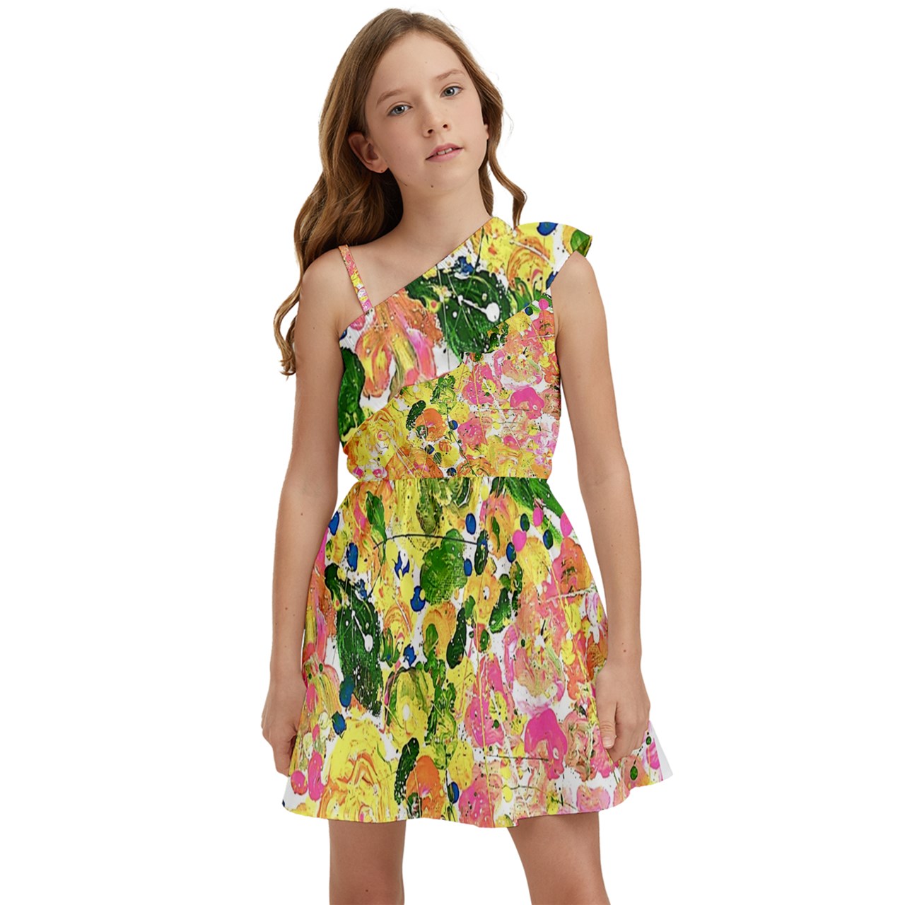 Kids' One Shoulder Party Dress