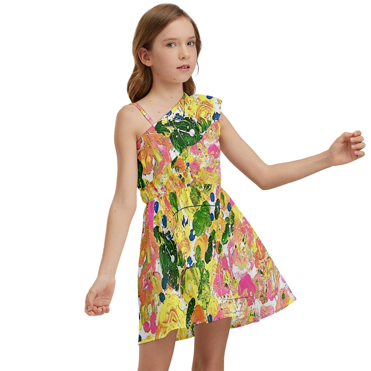 Kids' One Shoulder Party Dress