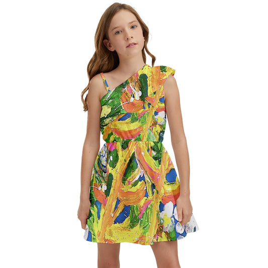 Kids' One Shoulder Party Dress