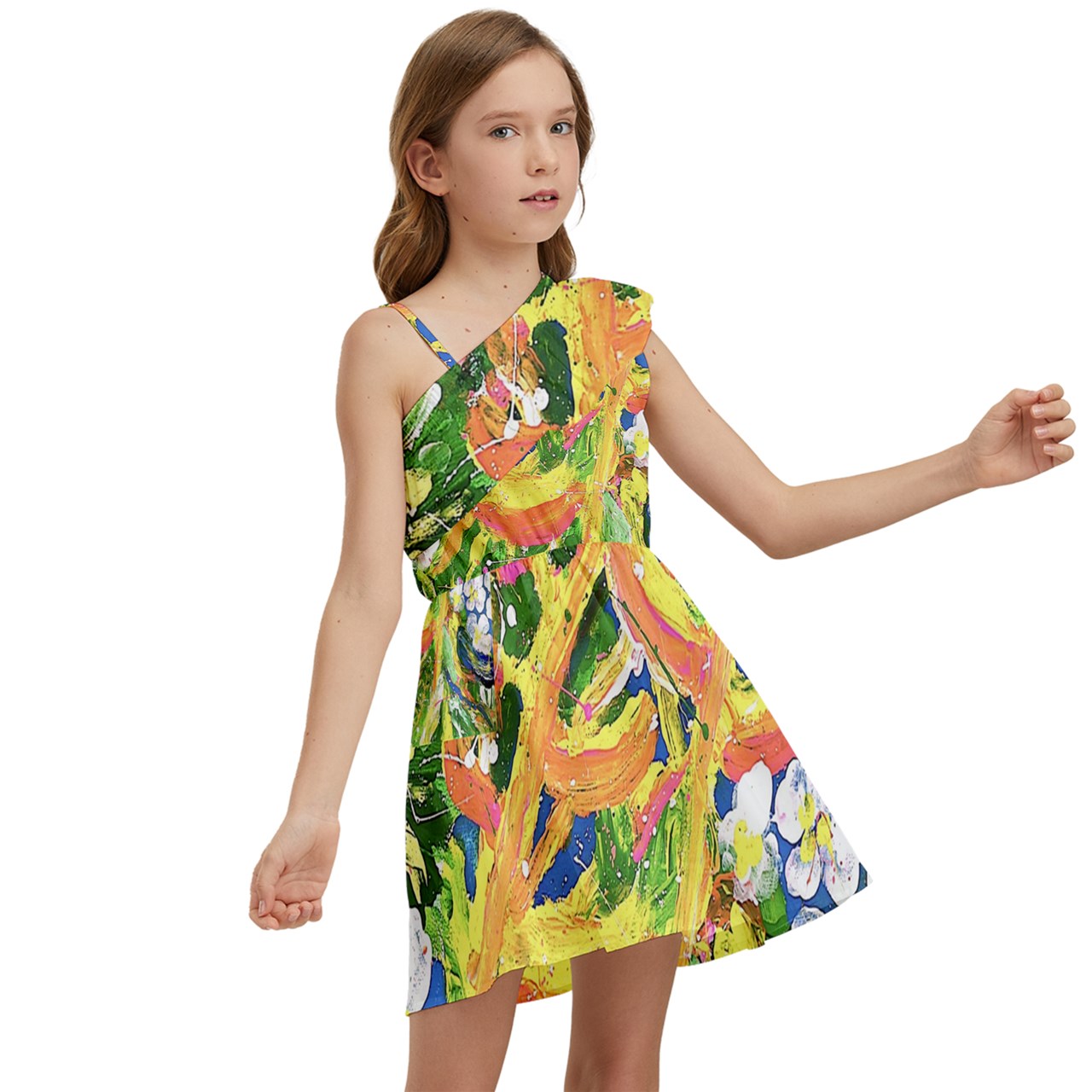 Kids' One Shoulder Party Dress