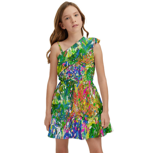 Kids' One Shoulder Party Dress