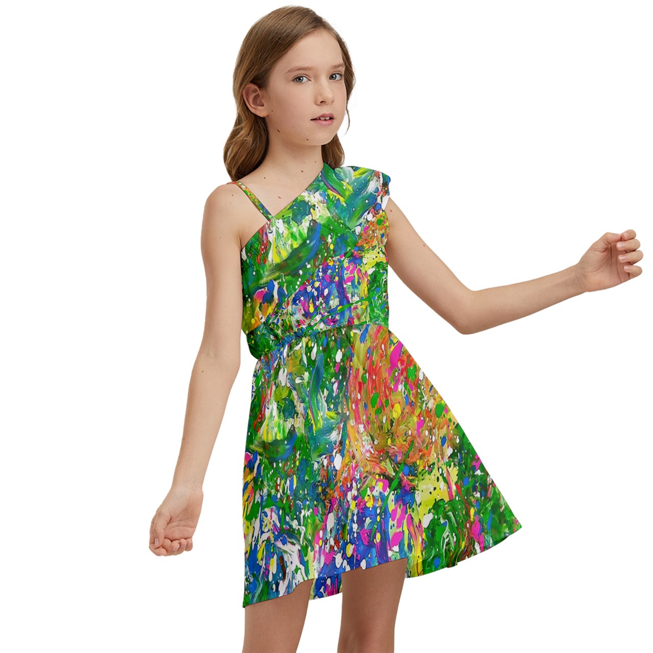 Kids' One Shoulder Party Dress