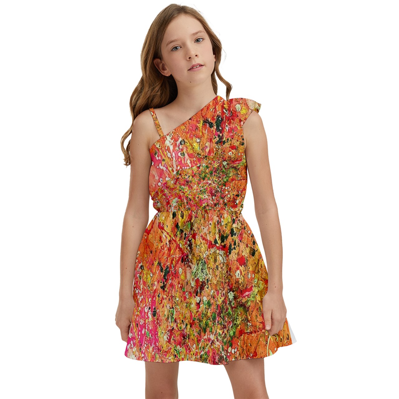 Kids' One Shoulder Party Dress