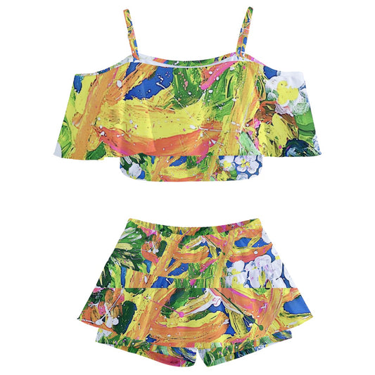 Kids' Off Shoulder Skirt Bikini