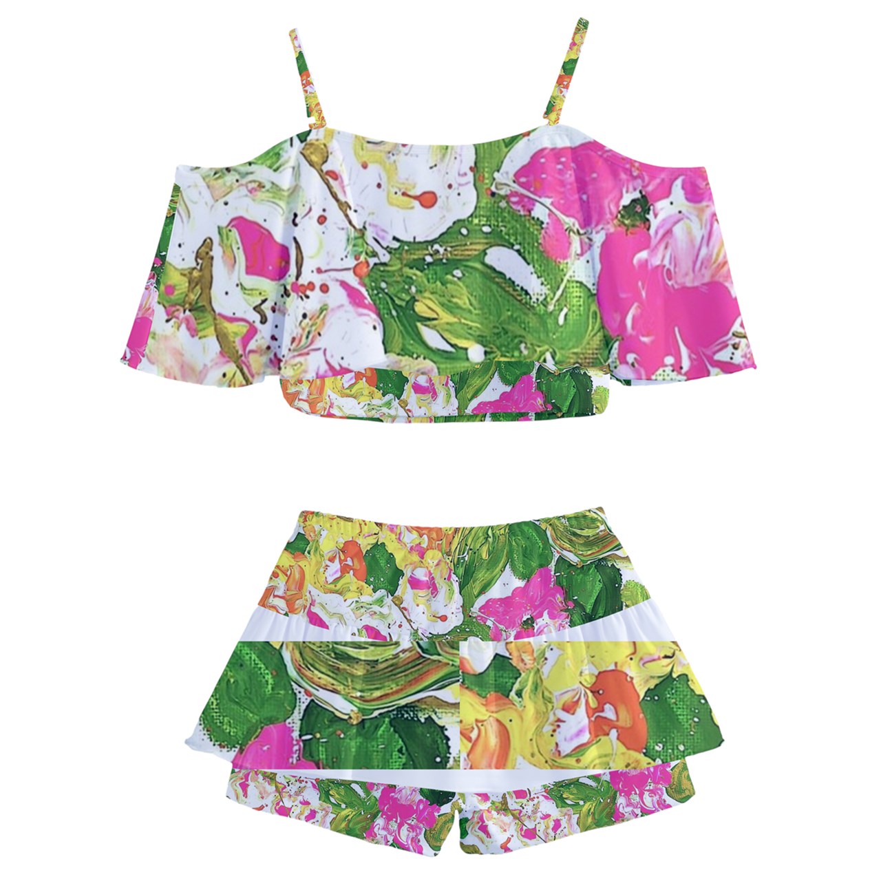 Kids' Off Shoulder Skirt Bikini