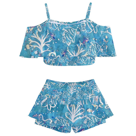 Kids' Off Shoulder Skirt Bikini