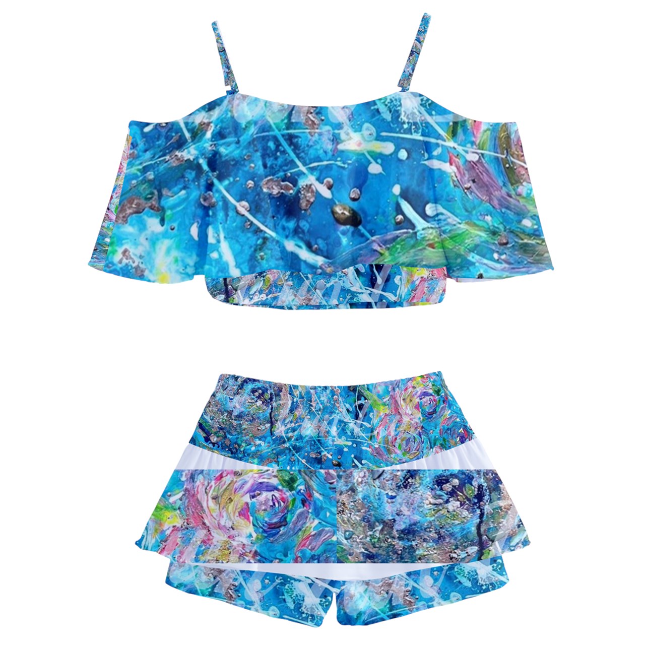 Kids' Off Shoulder Skirt Bikini