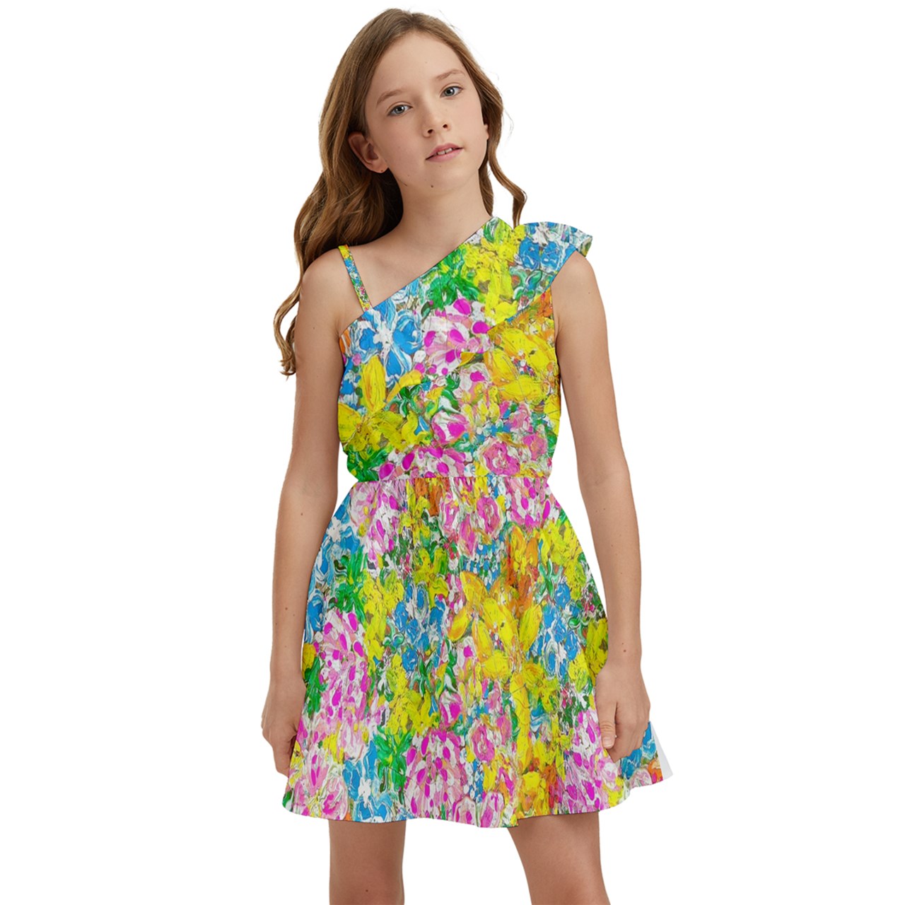 Kids' One Shoulder Party Dress