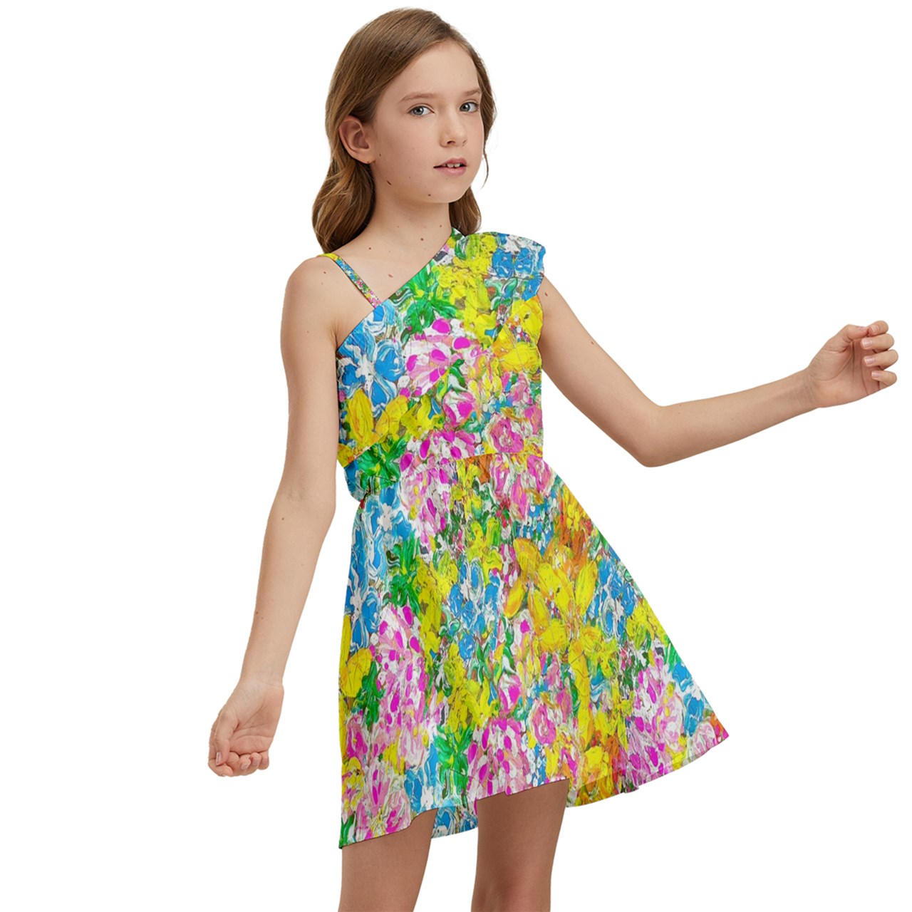 Kids' One Shoulder Party Dress