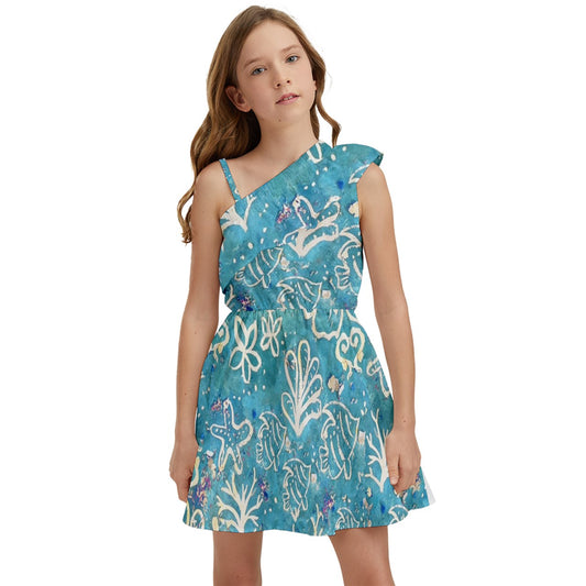 Kids' One Shoulder Party Dress