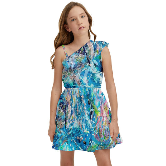 Kids' One Shoulder Party Dress